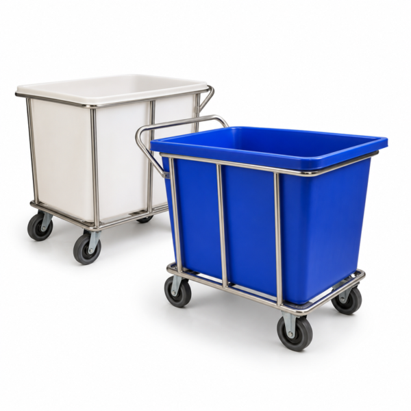 Laundry Cart โครงสแตนเลส 304 แบบมีด้ามจับ